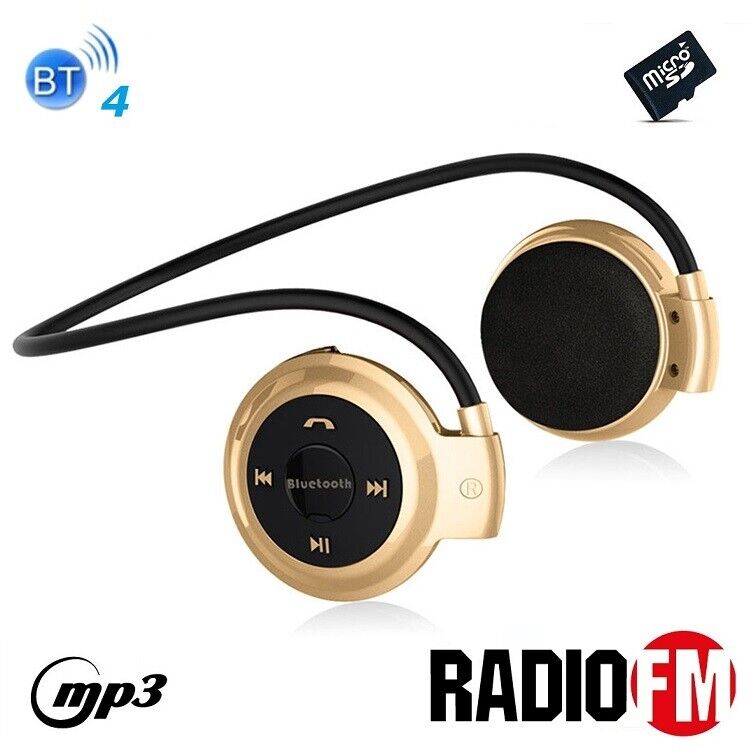 zs Cuffie auricolari sport headset Bluetooth Radio FM Mp3 MicroSD headphone tele