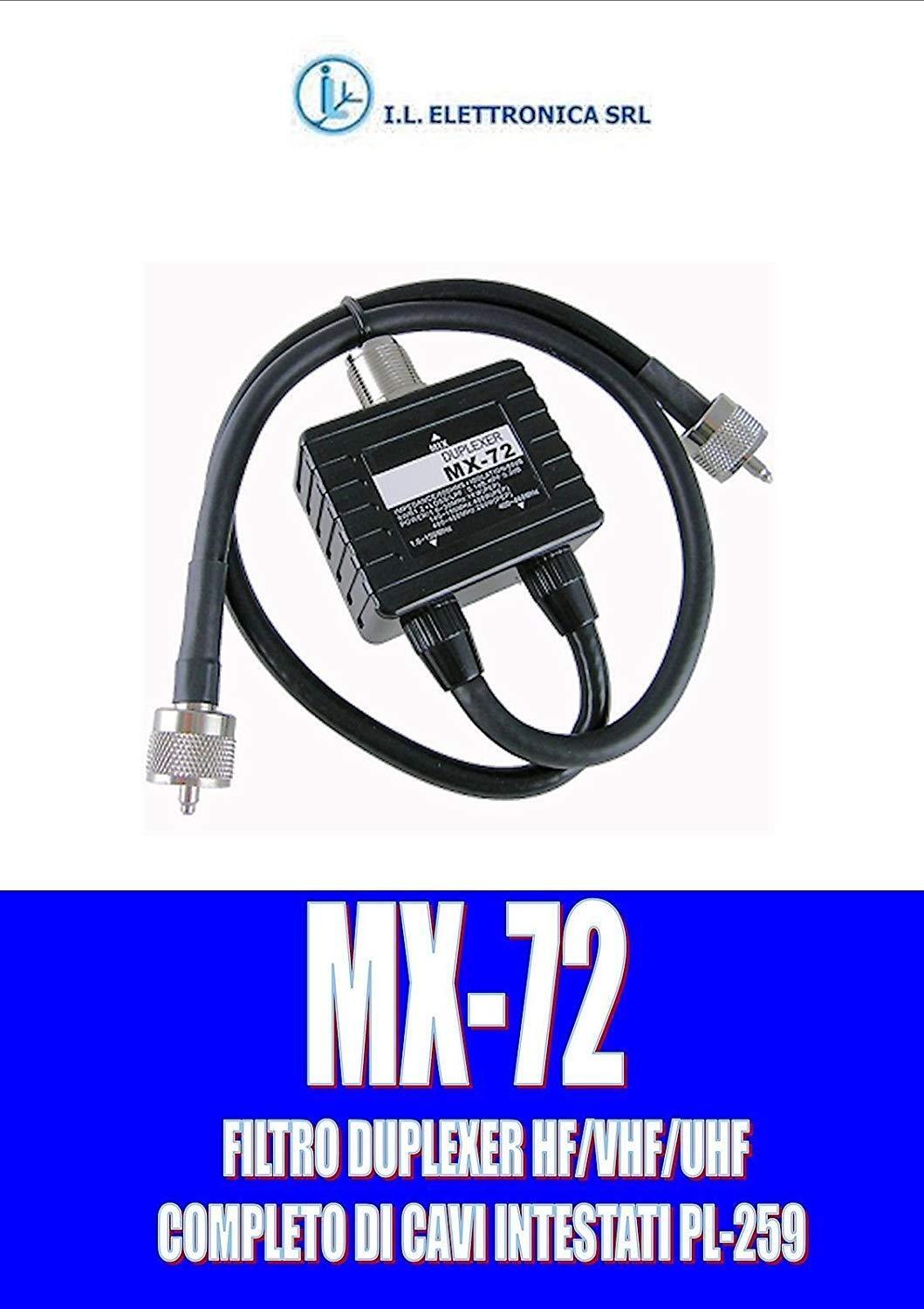 FILTRO DUPLEXER HF/VHF/UHF MX-720 CON CAVO CONNETTORI PL-259  874010