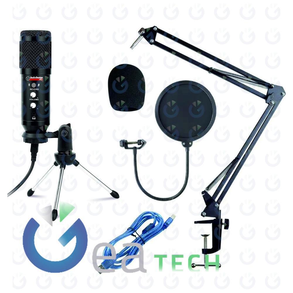 AUDIODESIGN PRO MICROFONO A CONDENSATORE USB COMPLETO DI ACCESSORI
