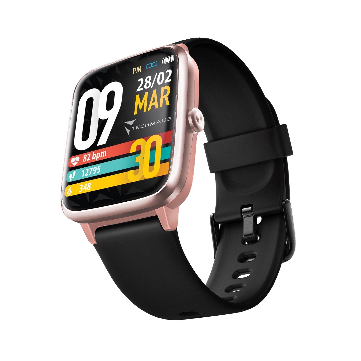 TECHMADE SMARTWATCH MOVE BLUETOOTH E GPS INTEGRATO SPORT IMPERMEABILE PINK/BLACK