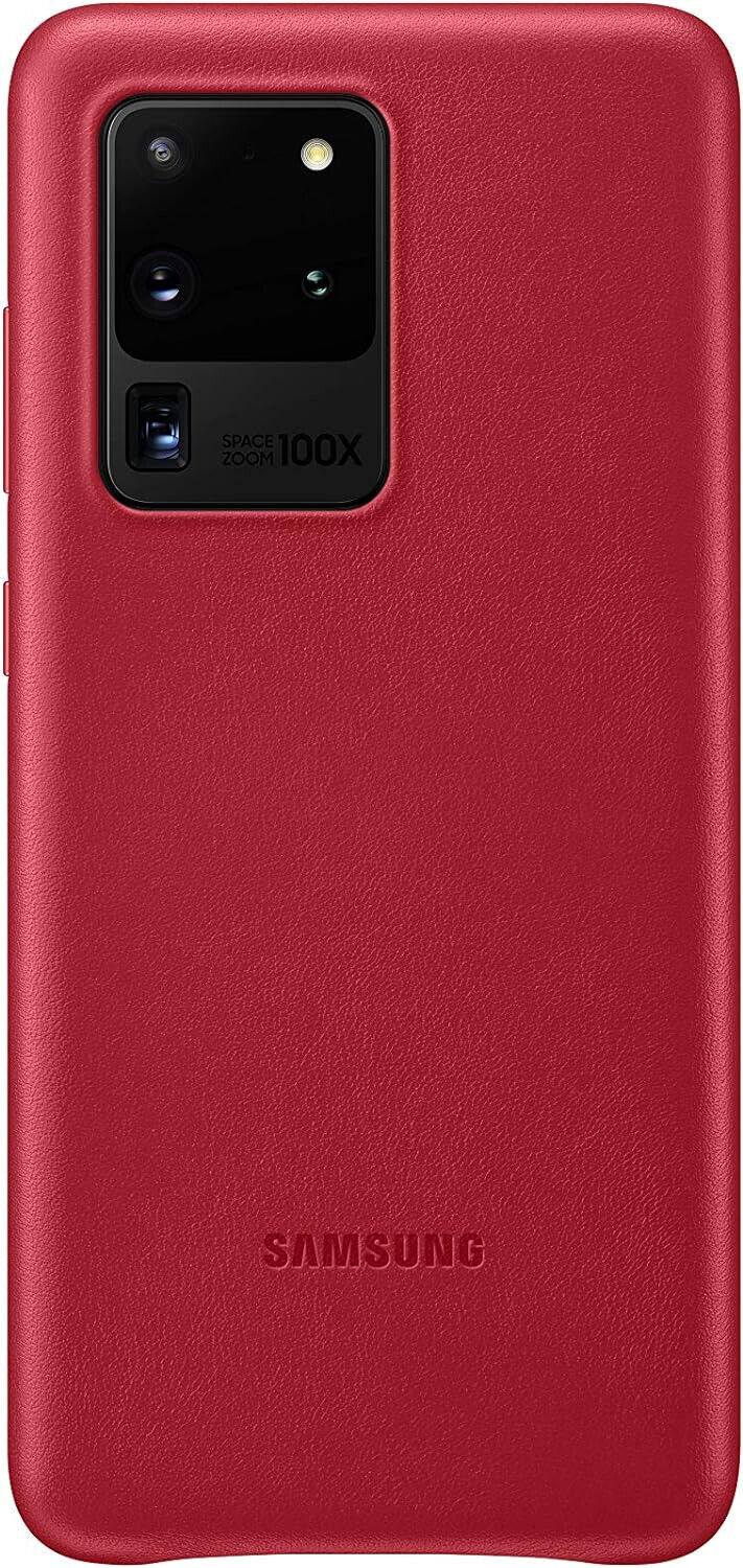Samsung Custodia Originale Leather Cover GALAXY S20 Ultra 5G G988F Pelle rosso