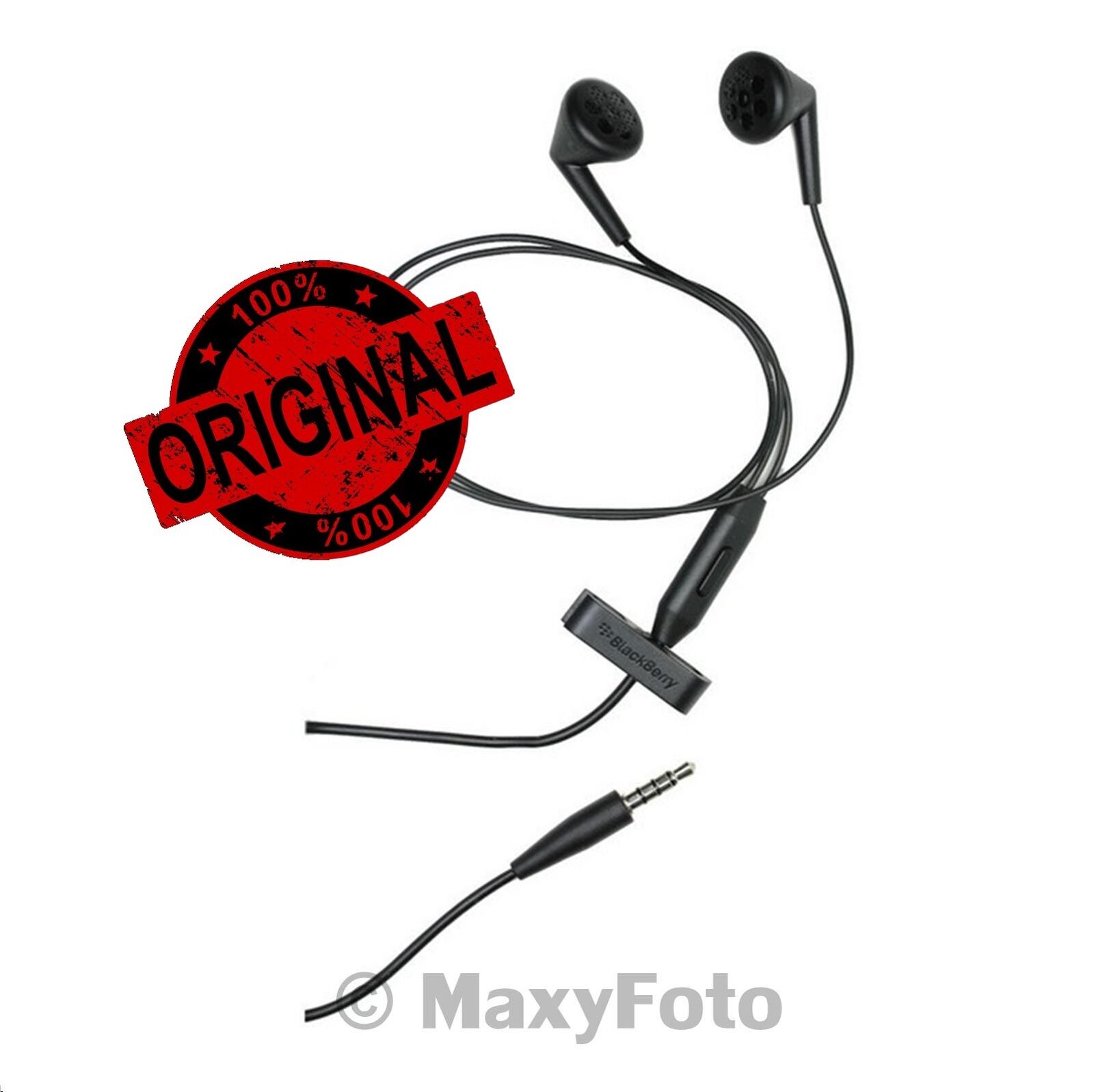 BLACKBERRY MINI AURICOLARE FILO ORIGINAL STEREO JACK HDW-44306-001 BLACK 78E945A