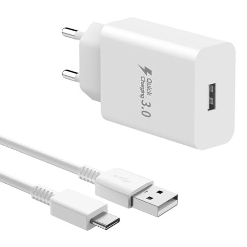 Caricabatterie tipo C ricarica rapida per Samsung Galaxy A12 A13 A32 4G, (t1R)