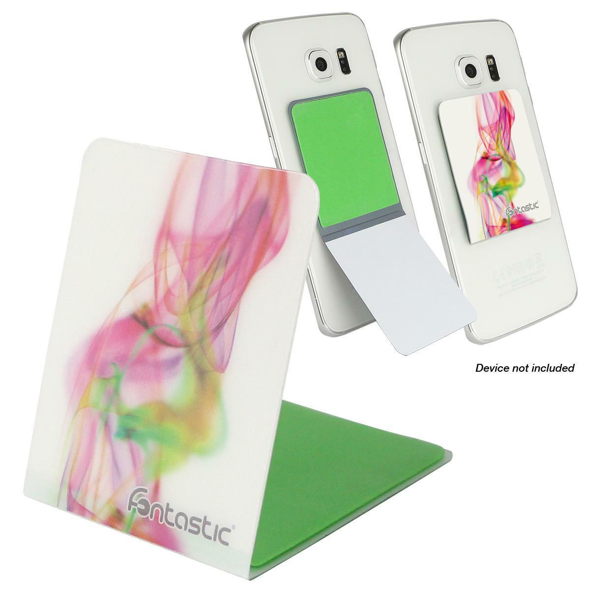 Fontastic Supporto Smartphone Universale Adesivo Grip Phone con Stand Fumo Bianc