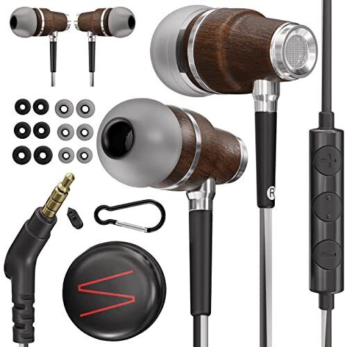 Symphonized NRG 3.0 Premium Auricolari in Vero Legno, Cuffiette Stereo (V9V)