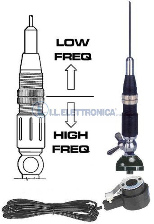 SIRIO MINI SNAKE 27 BLACK ANTENNA VEIC. 27 MHz/CB  249002