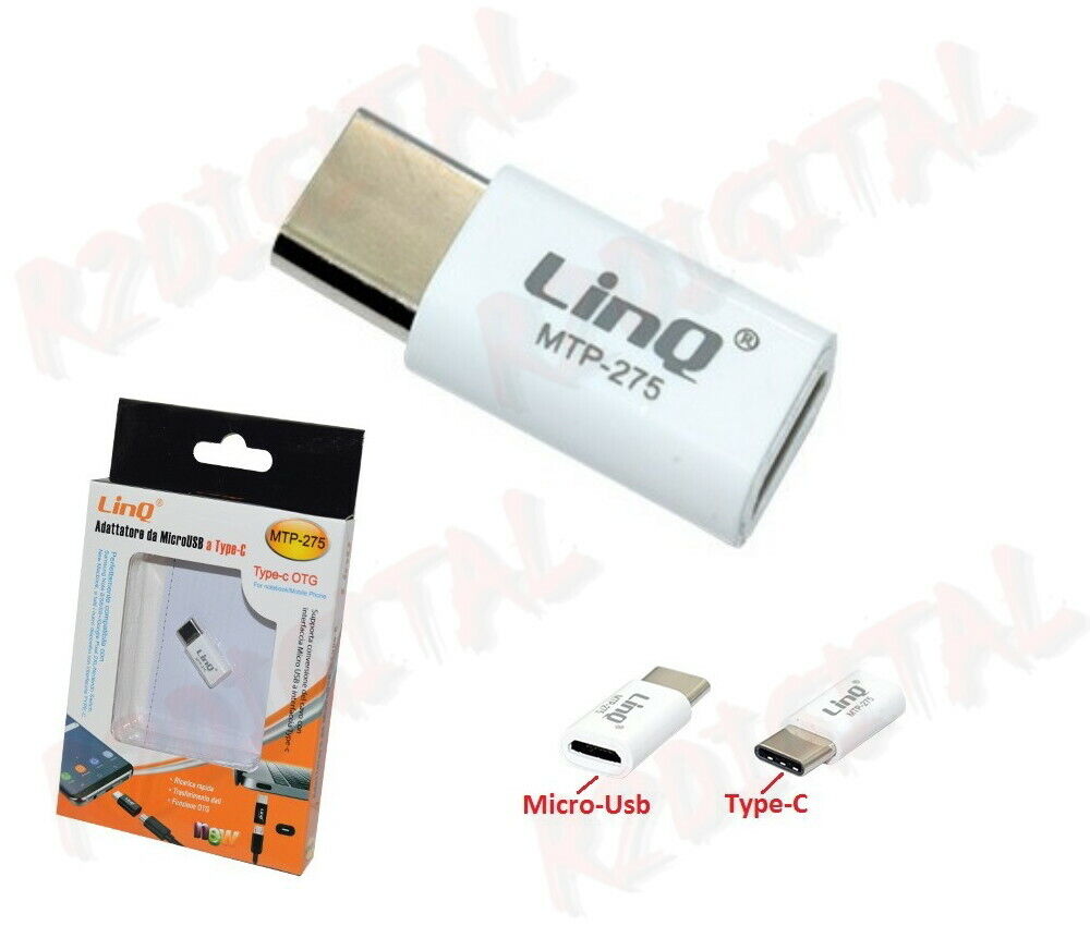 ADATTATORE LETTORE OTG DA MICRO USB A TYPE-C CONVERTITORE TYPE C SMARTPHONE