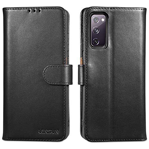 Lensun Cover per Samsung Galaxy S20 FE, Custodia in Vera Pelle [RFID (m9s)