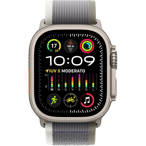 Apple Watch Ultra 2 GPS+Cellular 49mm Titanium Case Trail Loop M/L - Green/Gray