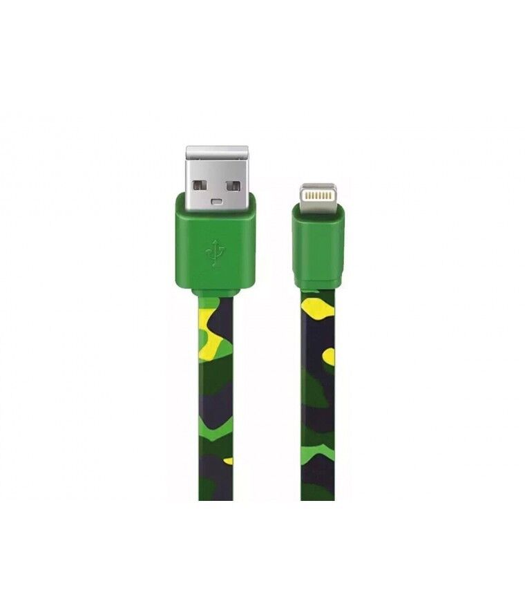 CAVO DI RICARICA USB-I-PHONE 6S CAMOUFLAGE VERDE  I-TOTAL CM2932