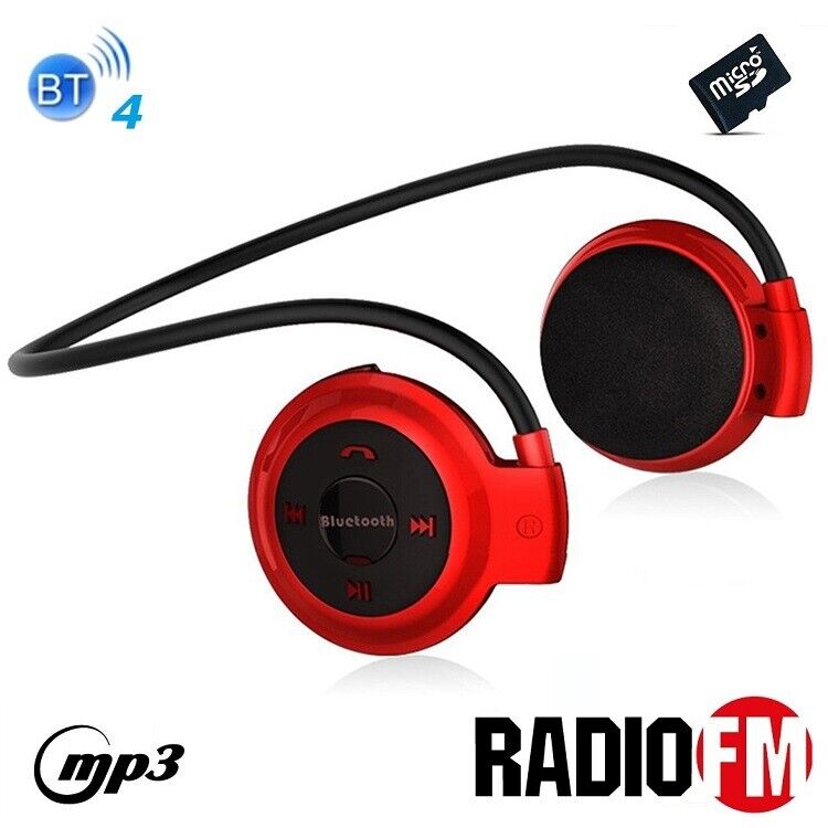 zr Cuffie auricolari sport headset Bluetooth Radio FM Mp3 MicroSD headphone tele