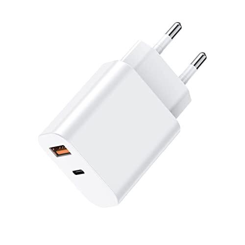 MULTIM 20W Caricatore USB A e USB C PD 3.0 QC 3.0 Charger per I Phone (h4b)
