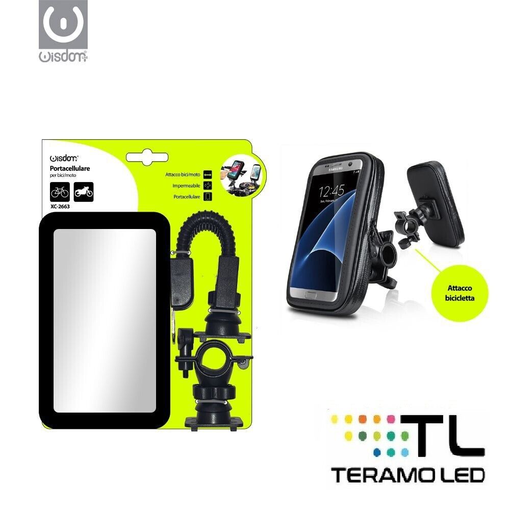 Porta Cellulare Impermeabile Per Bici Moto Borsa Universale ATTACCO BICI / MOTO