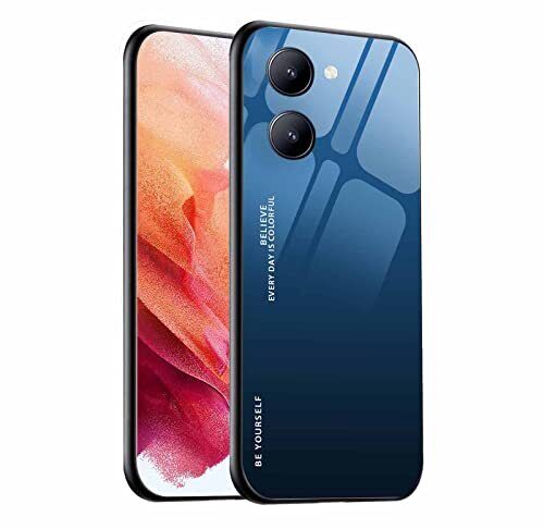 WOBURN Cover per Realme C33, Slim Laureato Custodia Posteriore in Vetro (G1e)
