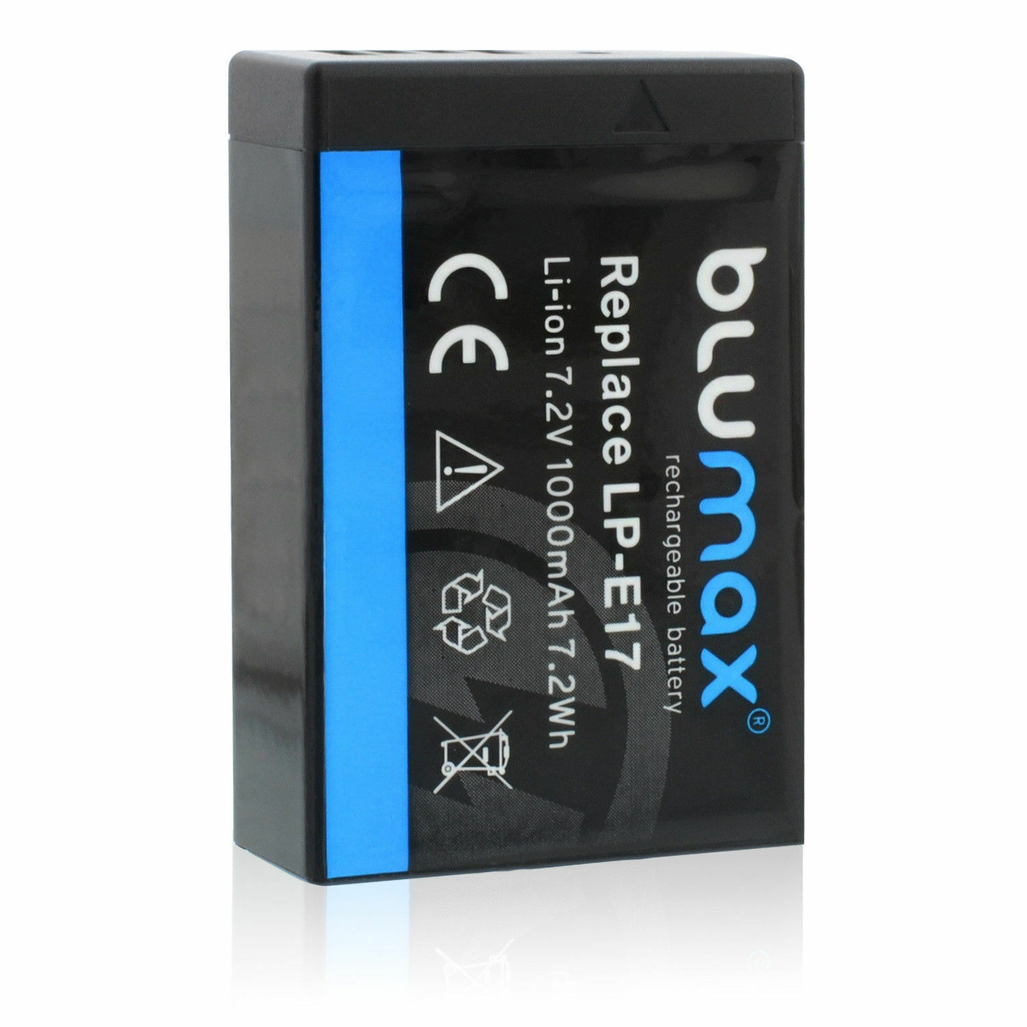 Batteria Maggiorata BLUMAX ricambio Canon LP-E17 EOS 250D 200D 800D Kiss 1000mA