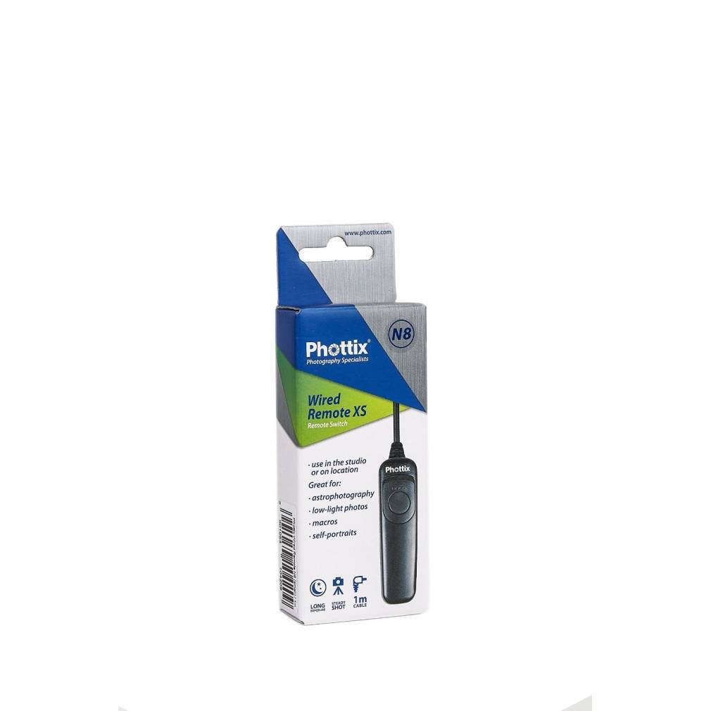 Phottix Wired Remote XS N8 small  1 Mt per Nikon D3 D700 D800 D300 D2X D200