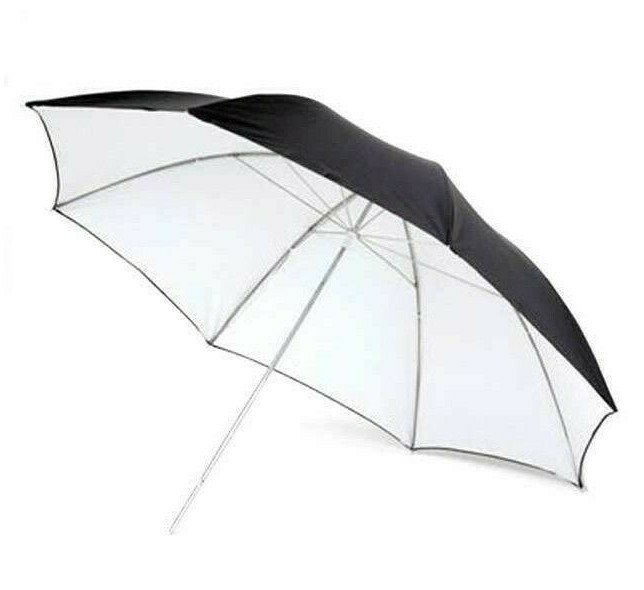 PHOTTIX® Reflector studio Umbrella 101cm 40" White/Nero Ombrello Riflettente