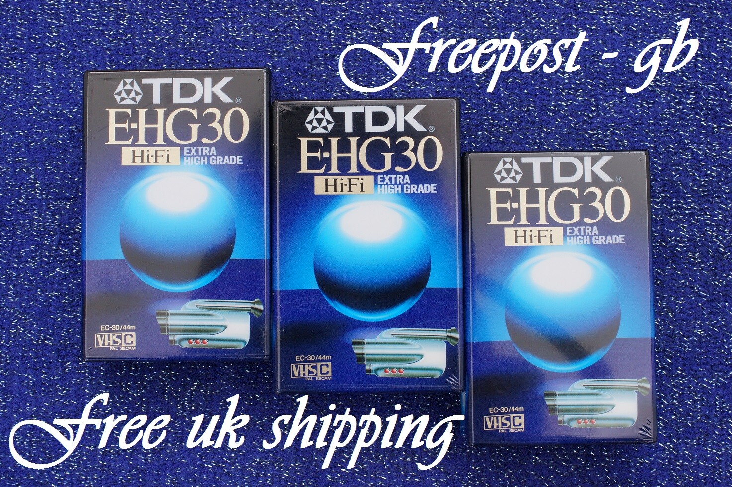 3 X TDK EC-30 Vhs-C Videocamera Nastri/Cassette extra Alto Grado Ehg Gamma