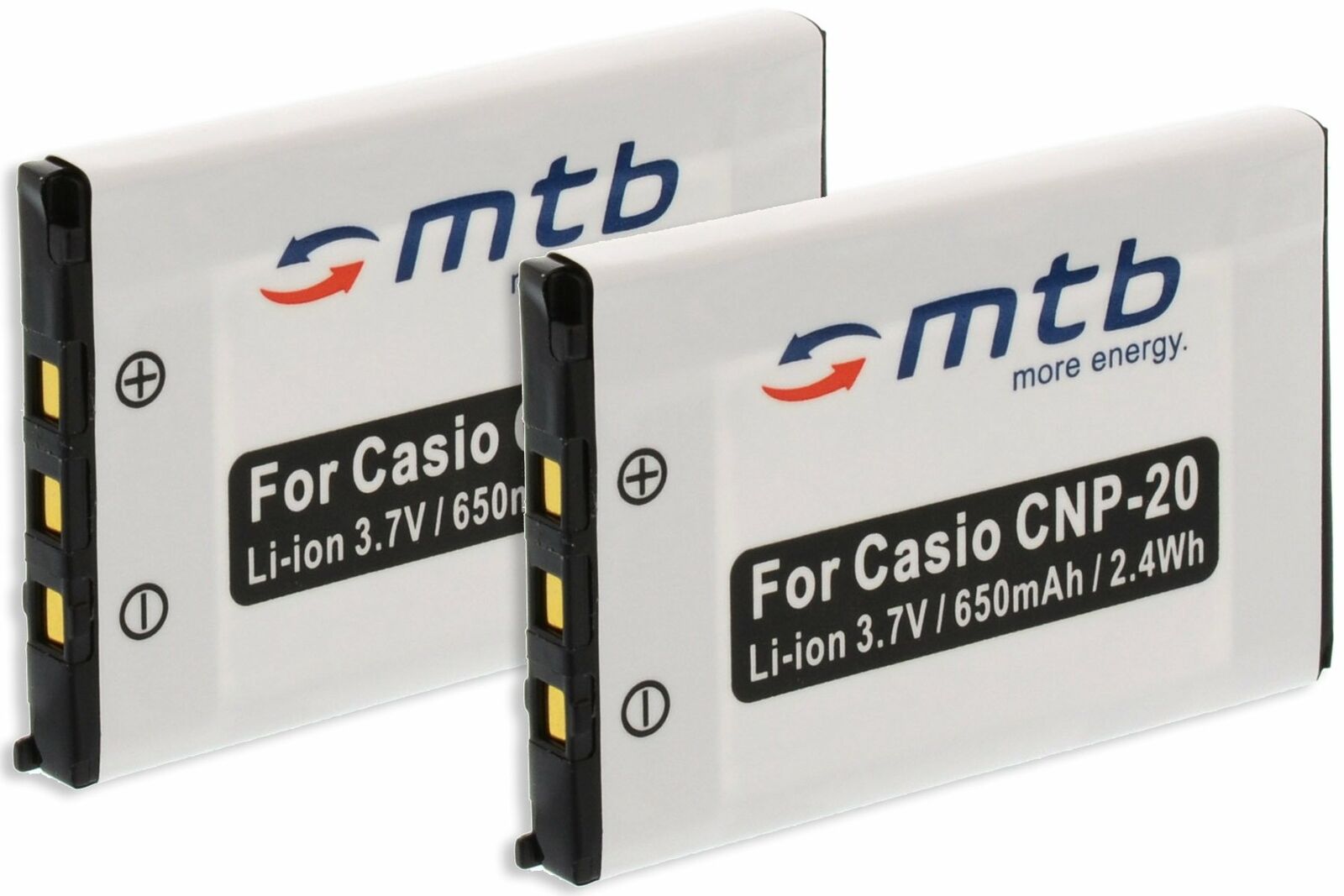 2x Batterie NP-20 per Casio Exilim EX-Z18, EX-Z60, EX-Z65, EX-Z70, EX-Z75 (v5v)