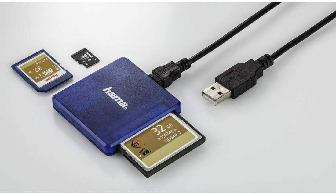HAMA LETTORE SCRITTORE PER MEMORY CARD USB 2.0 MULTI CARD READER NUOVO