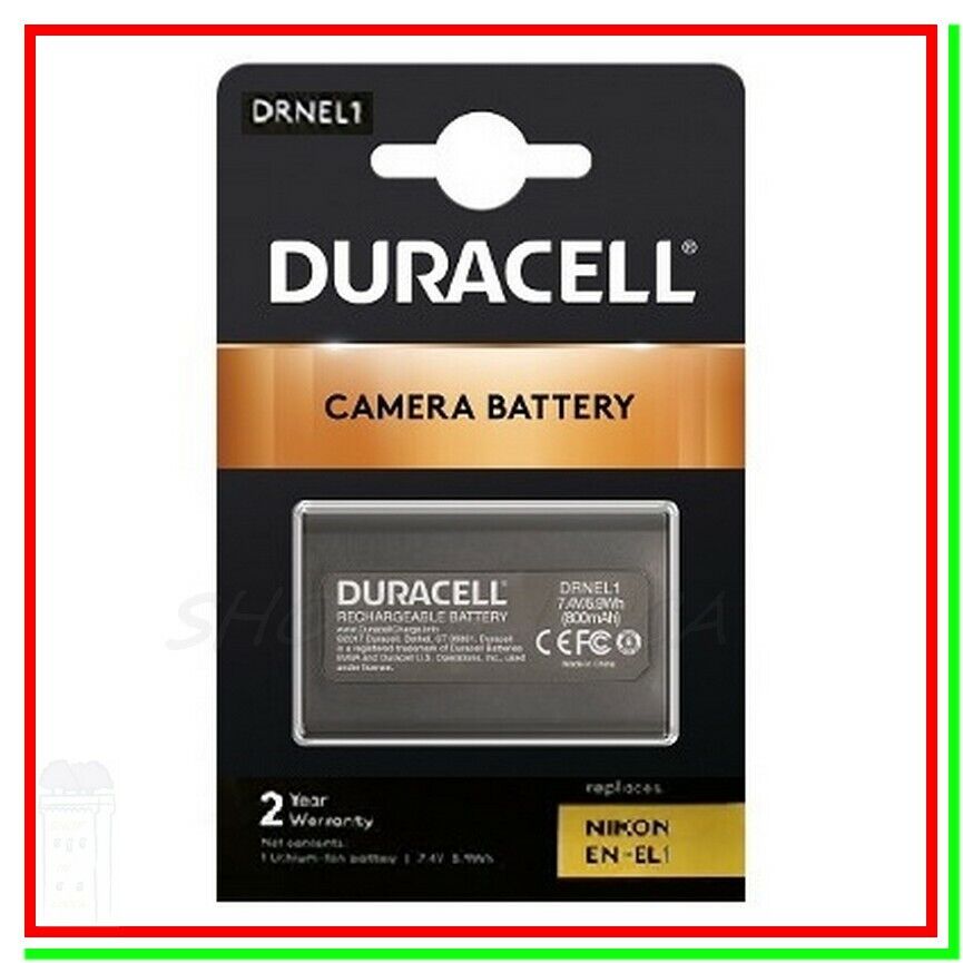 Batteria Ricaricabile DURACELL DRNEL1 = Nikon EN-EL1 x CoolPix 5000 Konica DG-5W