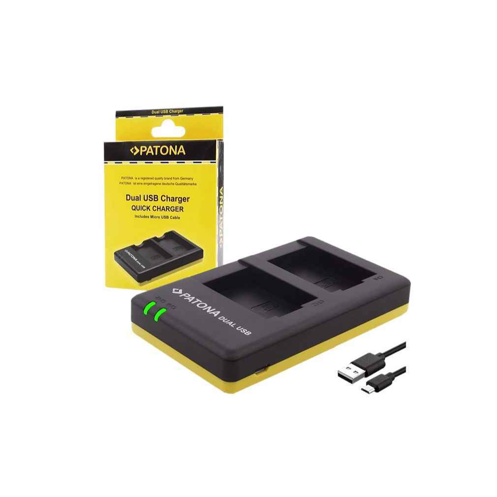 Patona Dual USB Charger USB Micro  Type C Per Sony  FZ100
