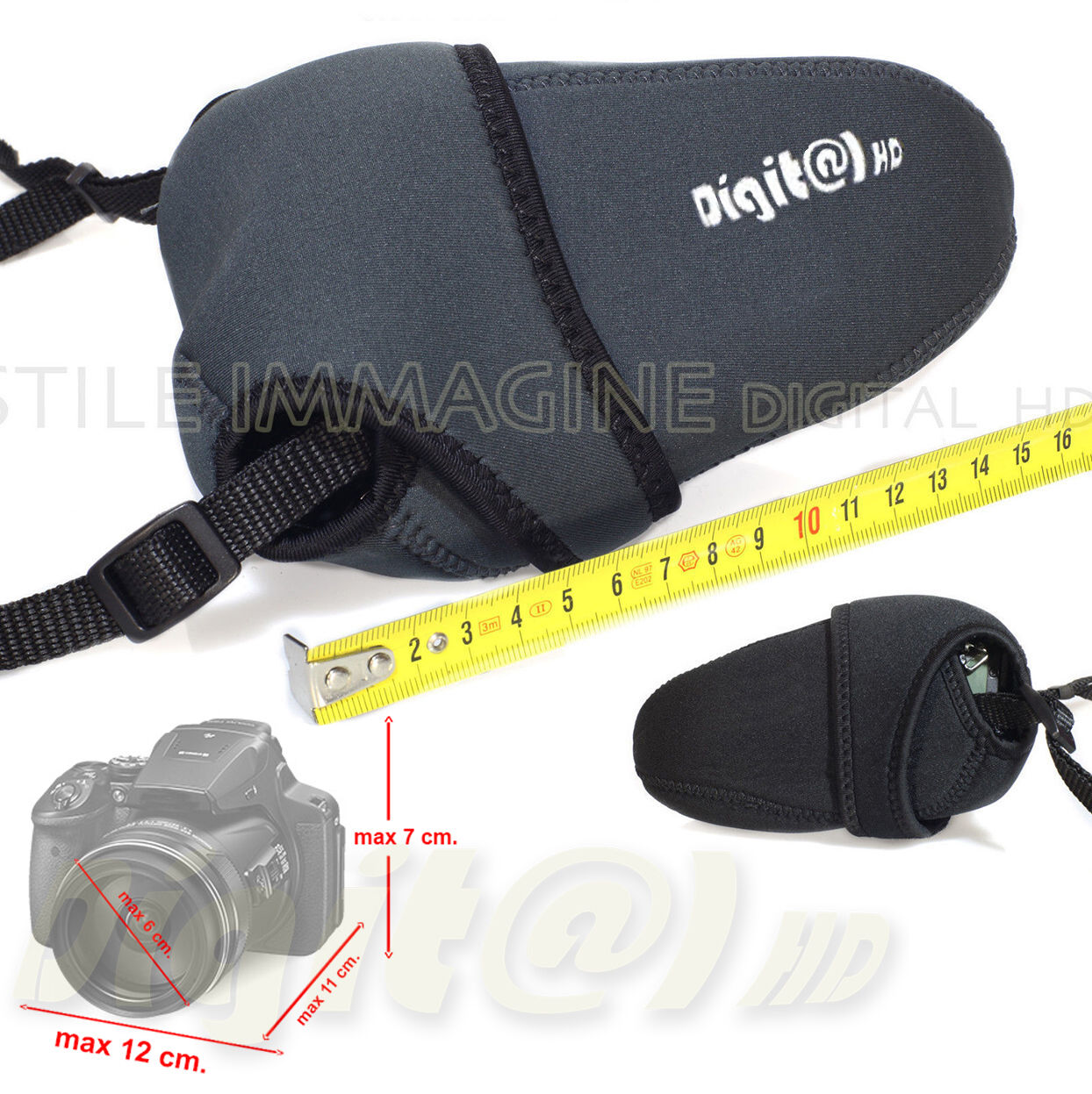 CUSTODIA BORSA BRIDGE NEOPRENE DOUBLEFACE COMPATIBILE Sony Pentax LUMIX FUJI
