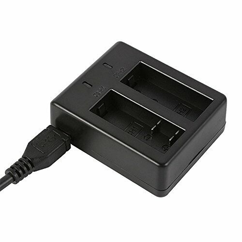 IXROAD Caricabatteria per Action Cam Apeman, AKASO, Campark, Crosstour, (b8w)