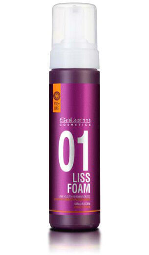Salerm Liss Foam 01 Proline 200 ml / 6.8 fl.oz Kera-3 System Schiuma lisciante