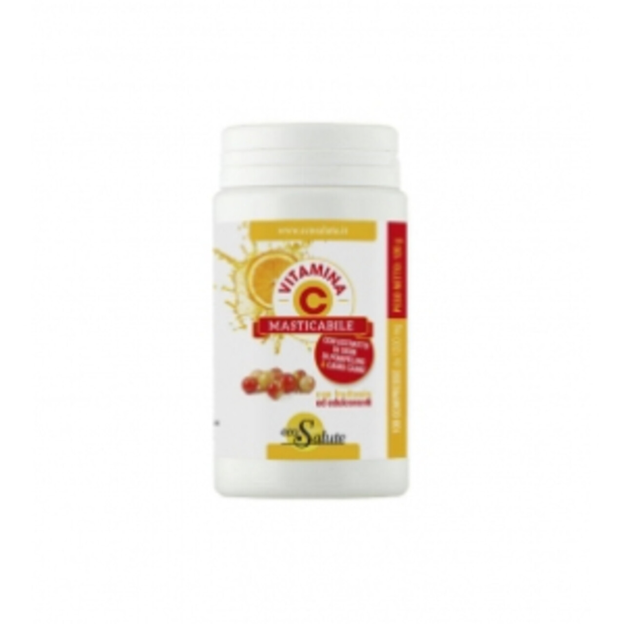Vitamina C Masticabile Con Estratto Di Semi Di Pompelmo + Camu Camu 100 Compr...