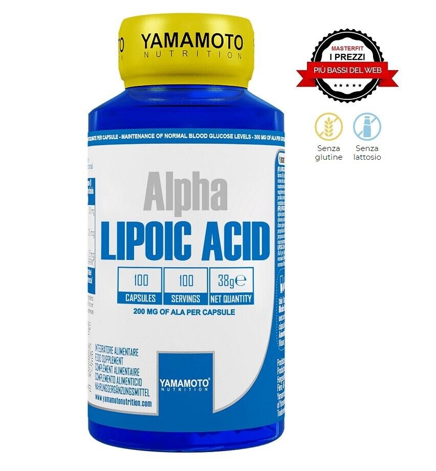 YAMAMOTO NUTRITION Alpha LIPOIC ACID 100 capsule Acido Alfa Lipoico 200mg