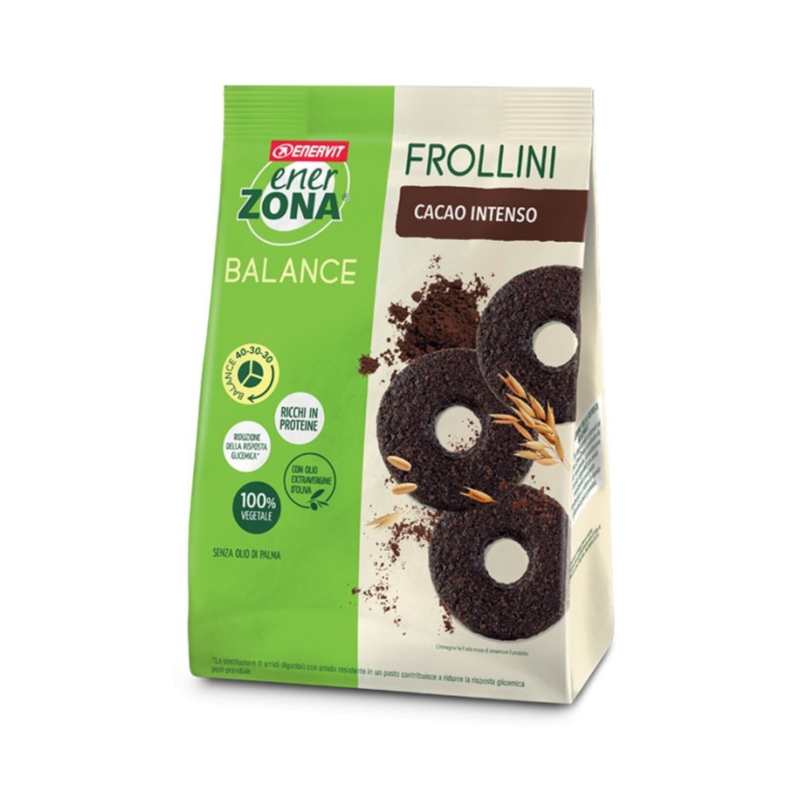 ENERZONA Frollini 40 30 30 1 busta da 250 g - CACAO INTENSO ENERVIT