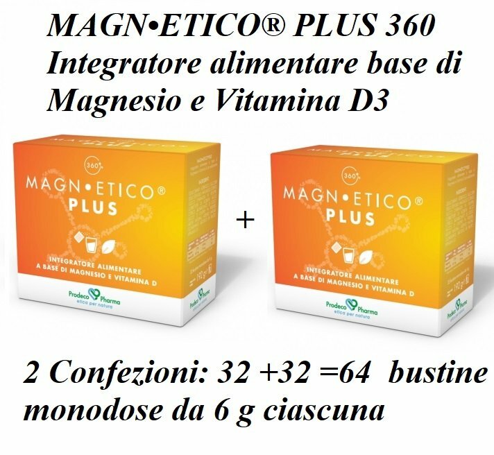 Magn•etico plus 360° Prodeco 2pz=64 bst a base di magnesio e vit. d magn etico