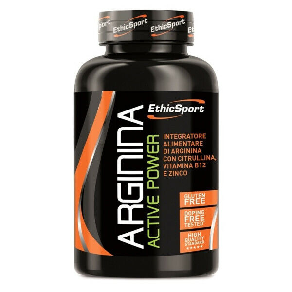 EthicSport ARGININA ACTIVE POWER 90 cpr Citrullina, Vit B12 e Zinco Ethic Sport
