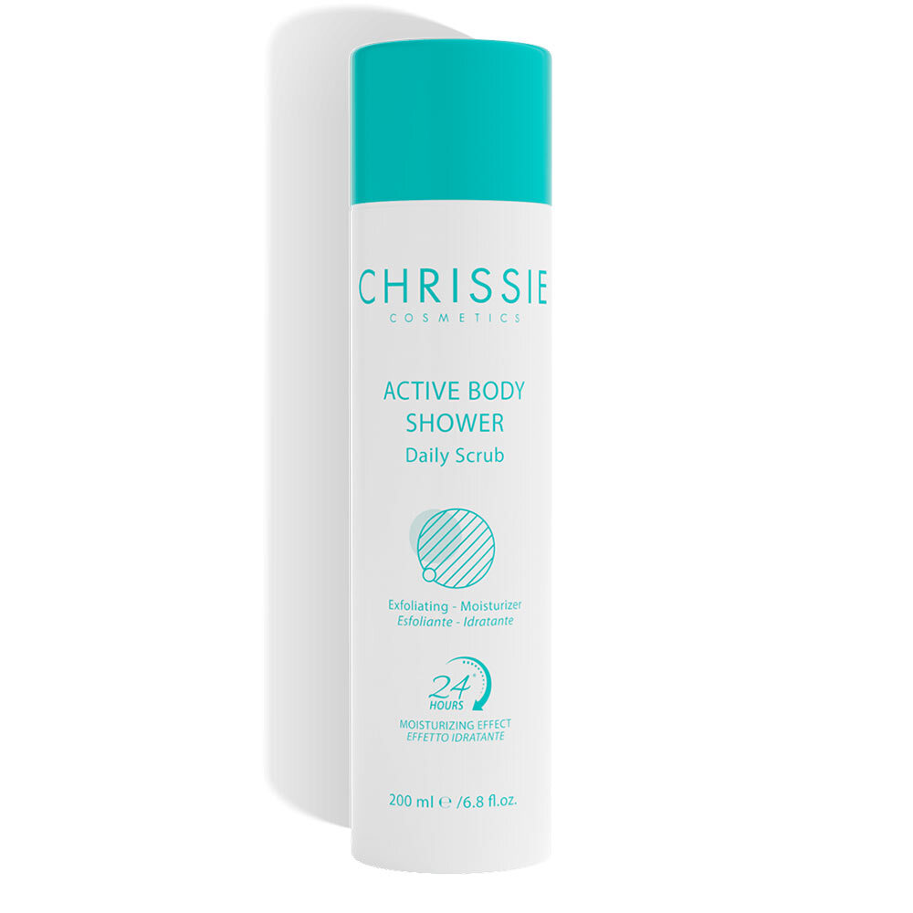 Chrissie Cosmetics Active Body Shower Daily Scrub Esfoliante Idratante, 200ml