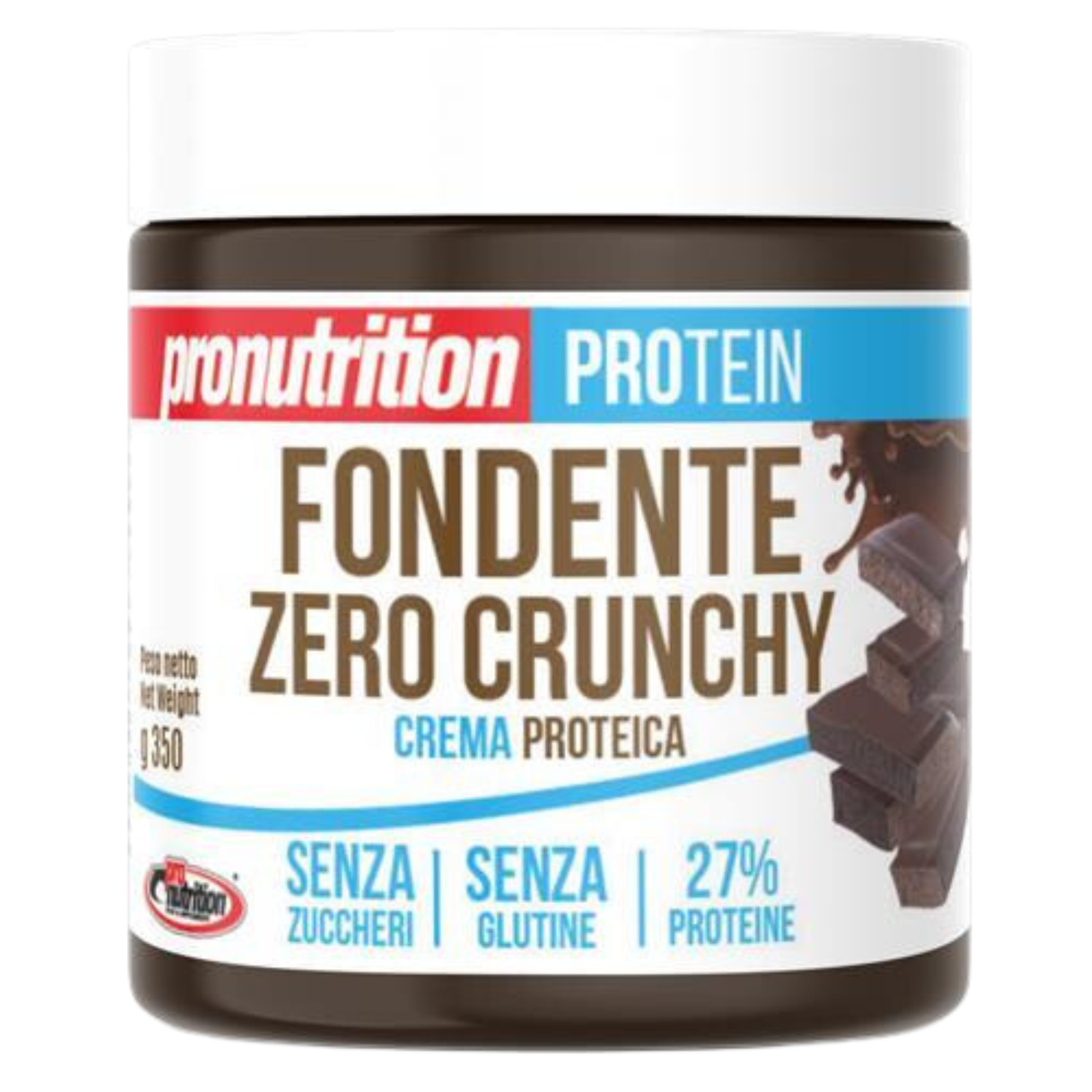 Pro Nutrition Nut Zero Fondente Zero Crunchy 3X350 g  Spalmabile 25% Proteine