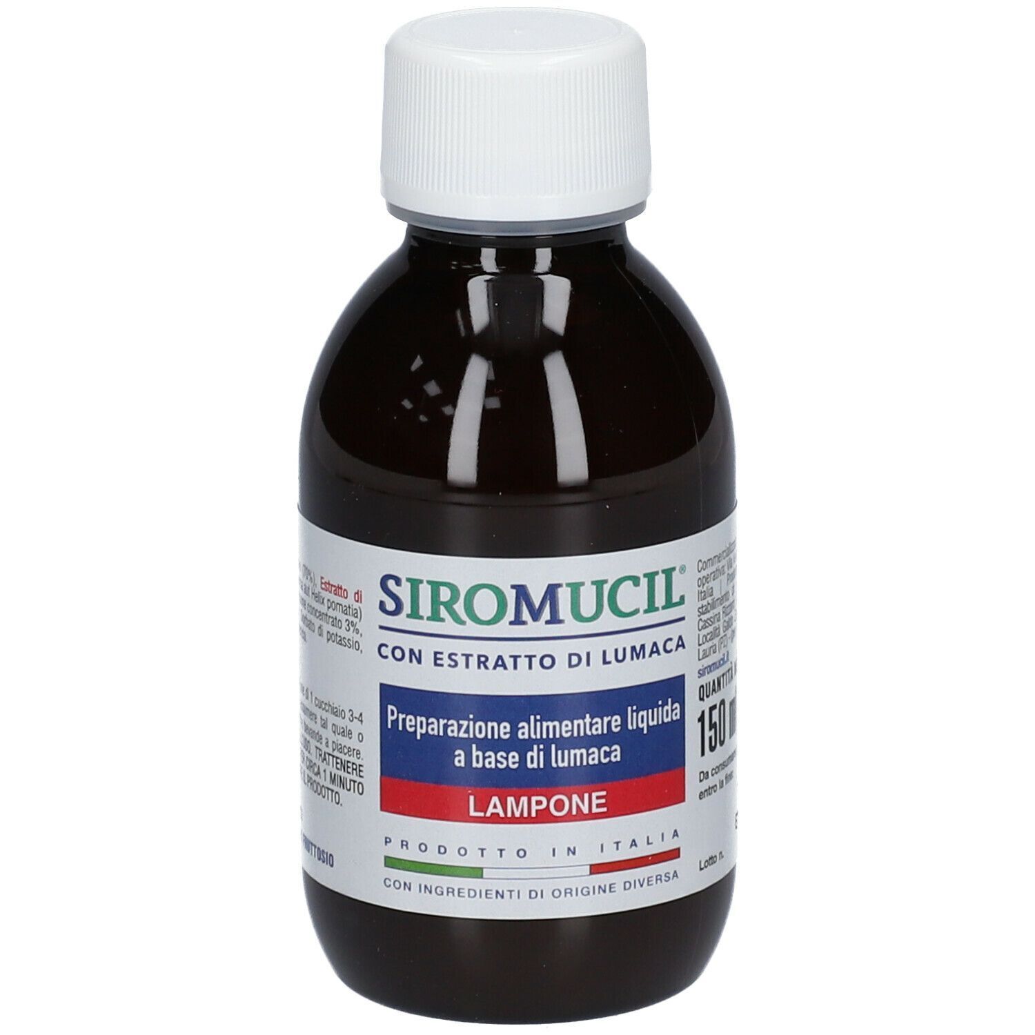 Siromucil Preparato Alimentare Con Estratto Di Lumaca Al Lampone 150 Ml