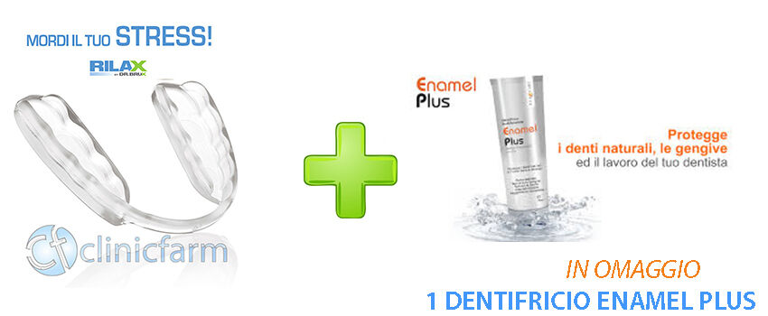 BITE per COMBATTERE il BRUXISMO DR BRUX RILAX DIURNO SPORT + OMAGGIO DENTIFRICIO