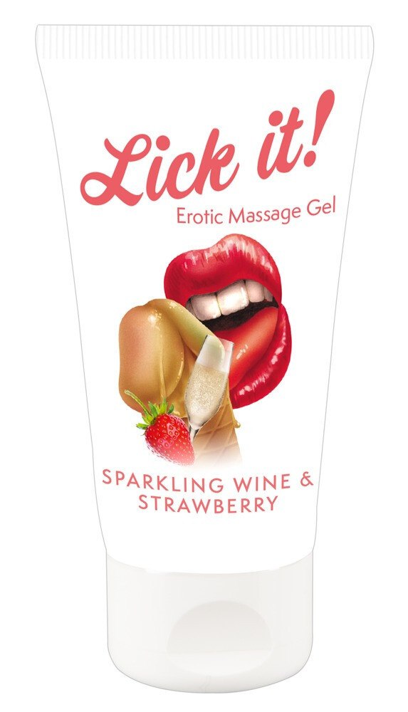 Lubrificante gel intimo commestibile per sesso orale aromatizzato fragola champa