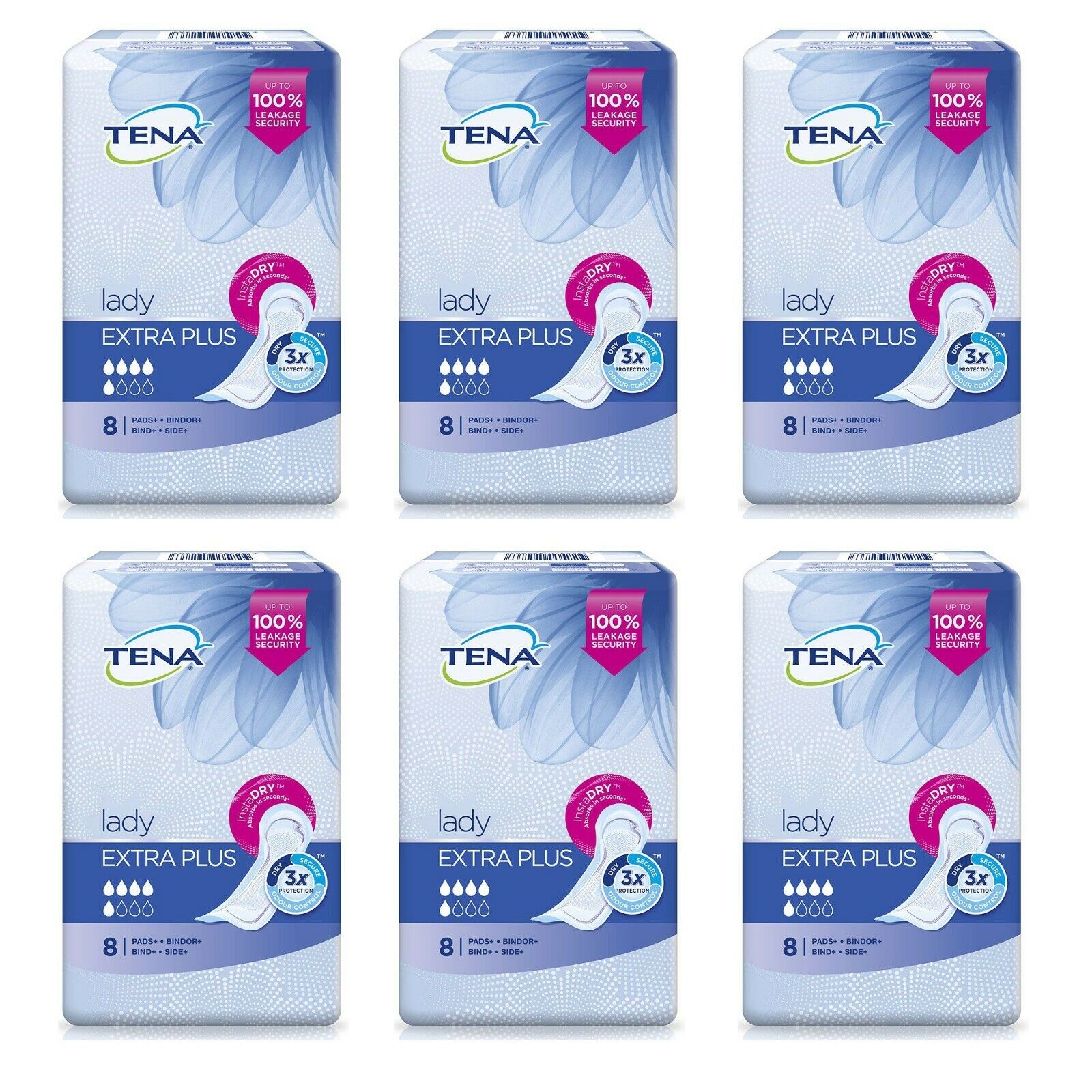 48 Assorbenti TENA LADY EXTRA PLUS Assorbente Ripiegato Anatomico NUOVI donna