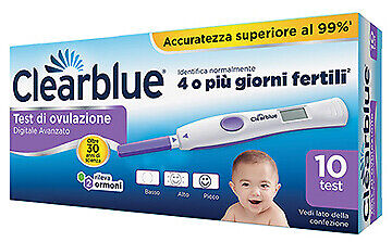 CLEARBLUE TEST DI OVULAZIONE AVANZATO - RILEVA L'AUMENTO DELL'ORMONE NELL'URINA