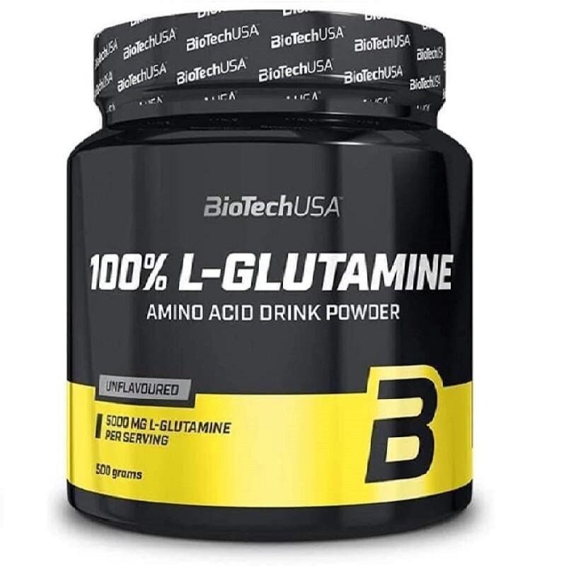 BIOTECH USA L-Glutammina 500 gr Ultra Pura Polvere Glutamina Glutamine Powder