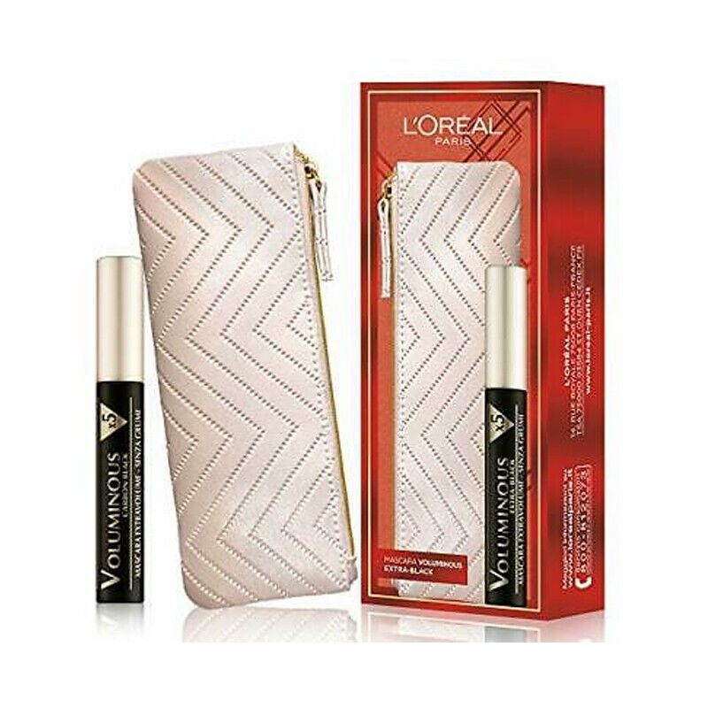 L'OREAL PARIS MASC.RA VOLUMINOUS EXTRA-BLACK + POCHETTE ROSA