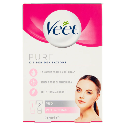 Veet Pure Crema Depilatoria Viso Pelli Normali 100ml