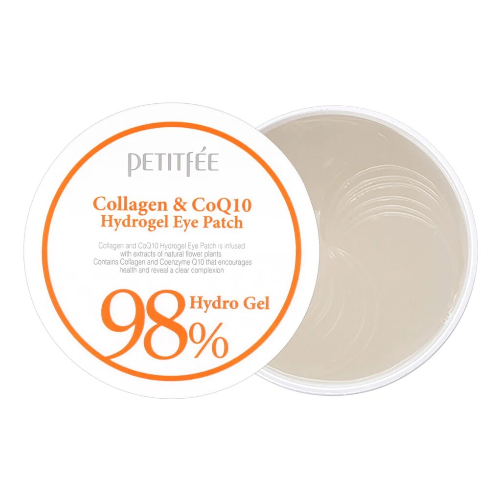 Petitfee Cuscinetti per occhi in idrogel Collagene e COQ10, 60 pezzi