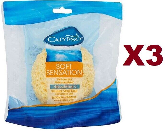 3 CALYPSO SPUGNA SOFT SENSATION SOFFICE PREZIOSA SPUGNA VEGETALE IPOALLERGENICA