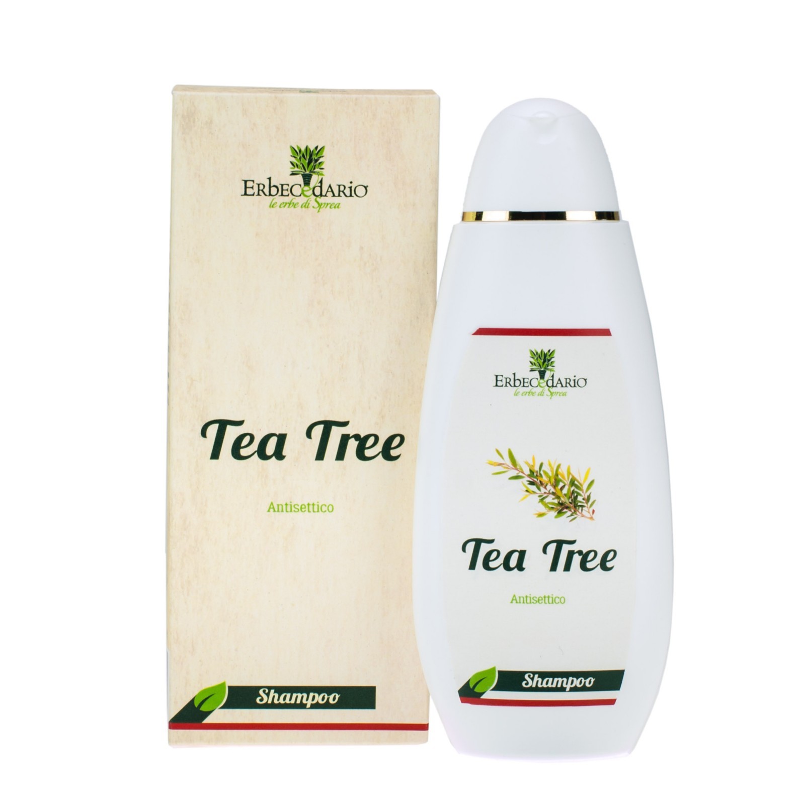 Shampoo Naturale Tea Tree Erbecedario, Sgradito Pidocchi, Purificante Capelli