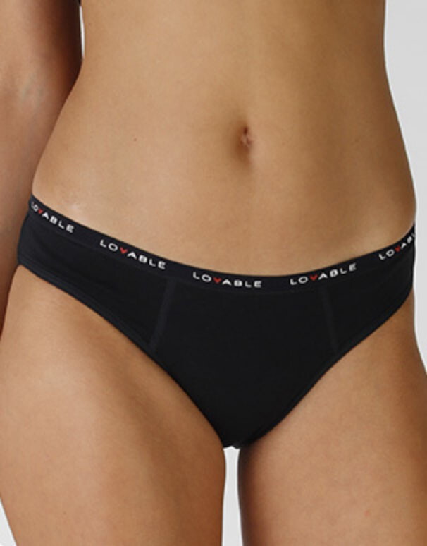 SLIP FLUSSO ABBONDANTE NERO TAGLIA S LOVABLE