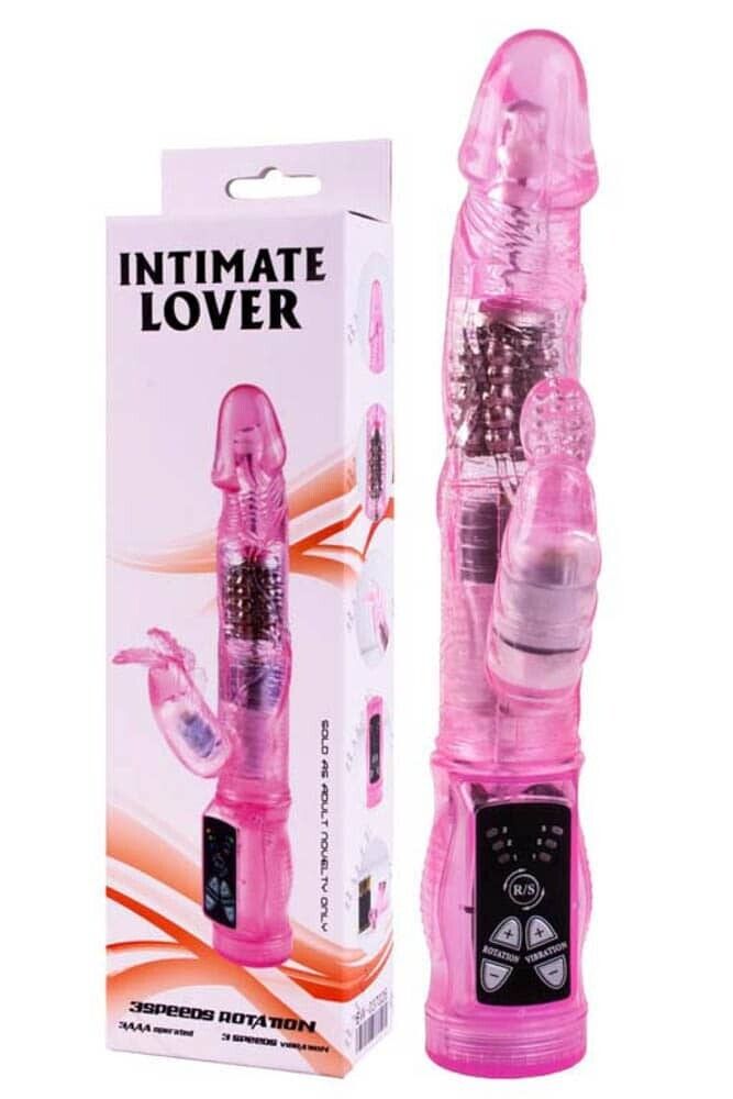 VIBRATORE CON ROTAZIONE PER DONNA STIMOLATORE CLITORIDEO VAGINALE IN SILICONE