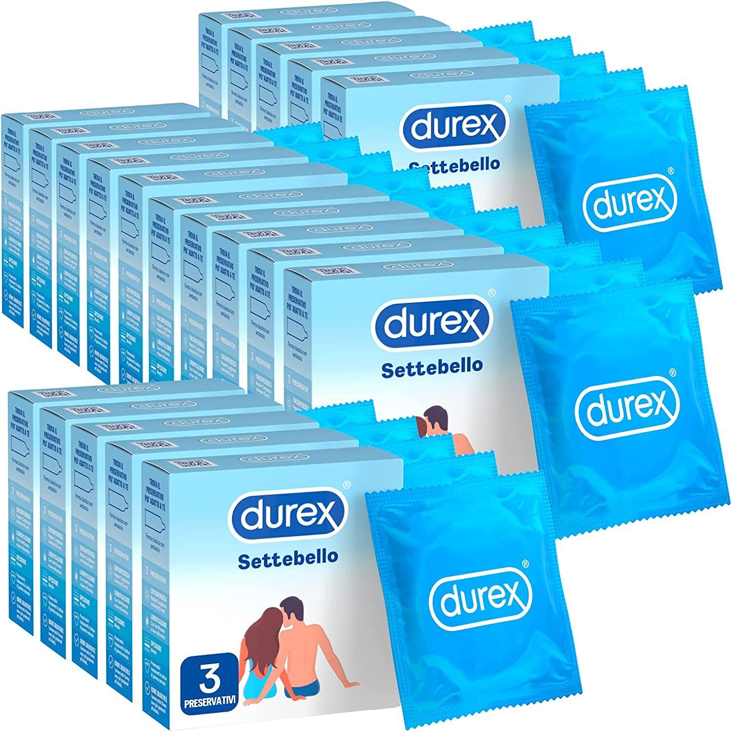60 Preservativi DUREX SETTEBELLO CLASSICO profilattici classici Durex confezioni